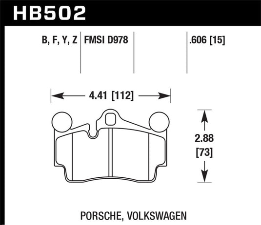 Hawk Performance HB502B.606 HAWK HPS 5.0 Brake Pad Sets