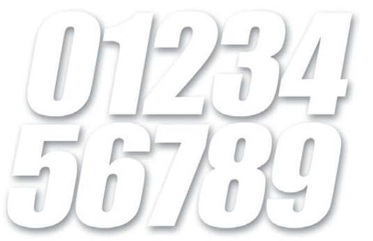 Dcor 45-14-9 Individual Numbers 4in. - No.9 - White