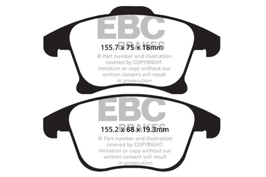 Ebc UD1653 EBC Ultimax2 Brake Pad Sets