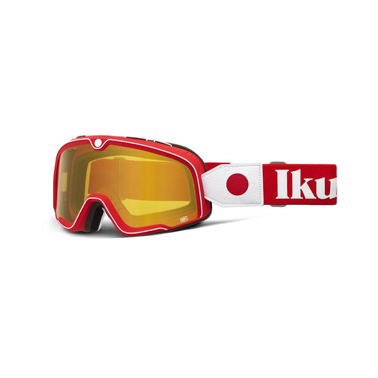 100% Barstow Googles (One Size Fits Most, Team Ikuzawa / Mirror Red Lens)