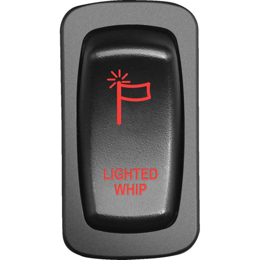 Moose Utility WHP-CAR-R Low Profile Rocker Switch - Whip Light - Red