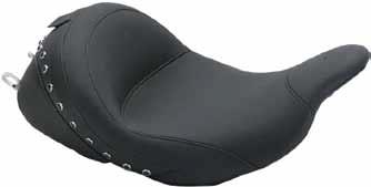 Mustang 76082 LowDown Solo Seat with Black Pearl Center Studs