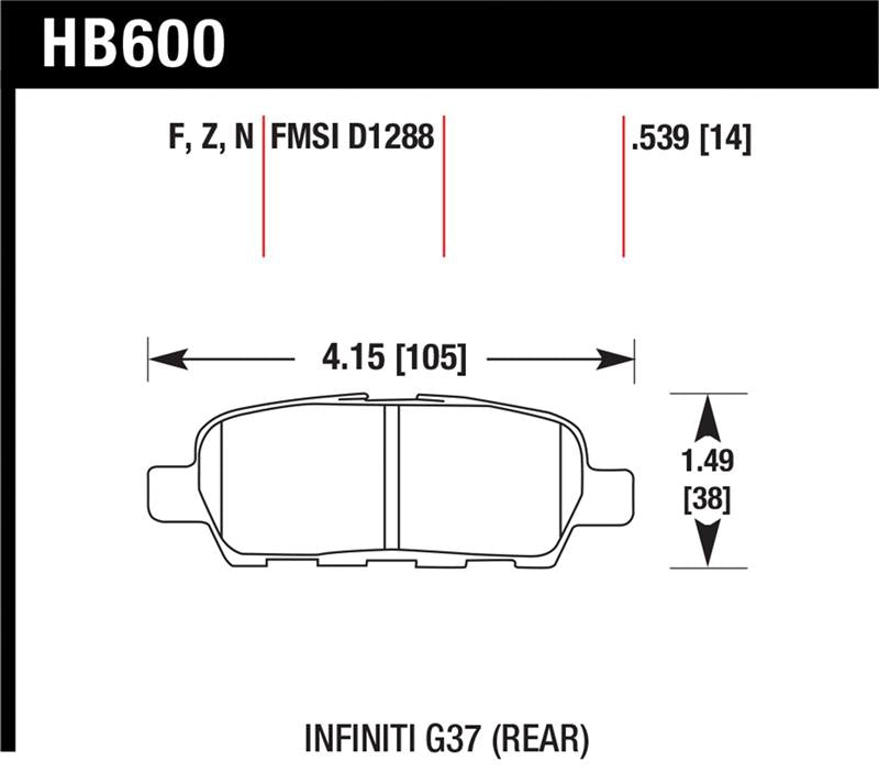 Load image into Gallery viewer, Hawk Performance HB600F.539 HAWK HPS Brake Pad Sets
