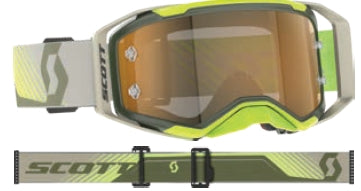 Load image into Gallery viewer, Kaki Green/Neon Yellow / AMP Gold Chrome Lens
