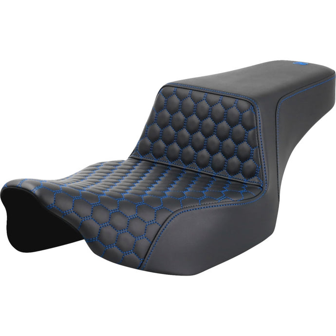 Saddlemen 823-07-17801 Extended Reach Step-Up HC Seat - Blue Stitching