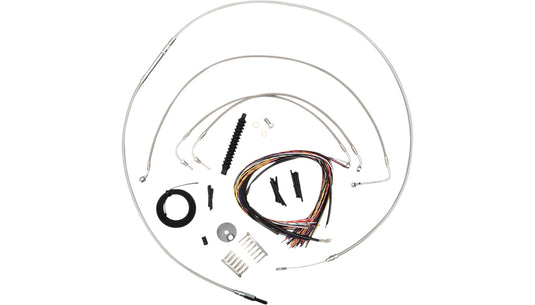 La Choppers LA-8155KT2-13 Complete Handlebar Cable/Brake & Clutch Line/Wire Kit - Stainless Braided