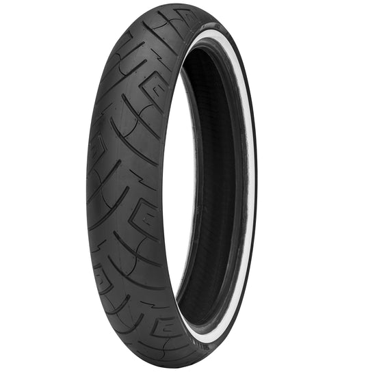 Shinko 87-4588 SR777 White Walls Front Tire - 100/90B19 H.D.
