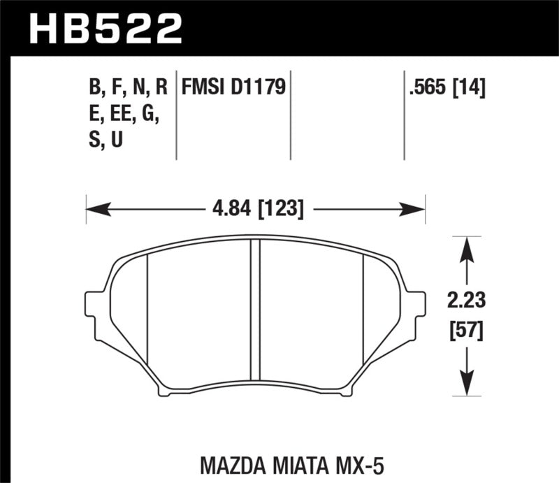 Load image into Gallery viewer, Hawk Performance HB522N.565 HAWK HP+ Brake Pad Sets
