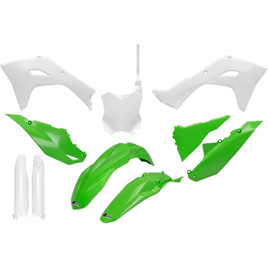 Ufo Plastics KAKIT231F@444 Complete Body Kit - Green/White/Green