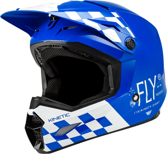 Fly Racing Kinetic Lite Rival Helmet (Large, Gloss Blue/White)
