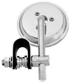 Emgo 20-06818 3in. Chrome Stamped Steel Mirror with 10mm Screw Stem