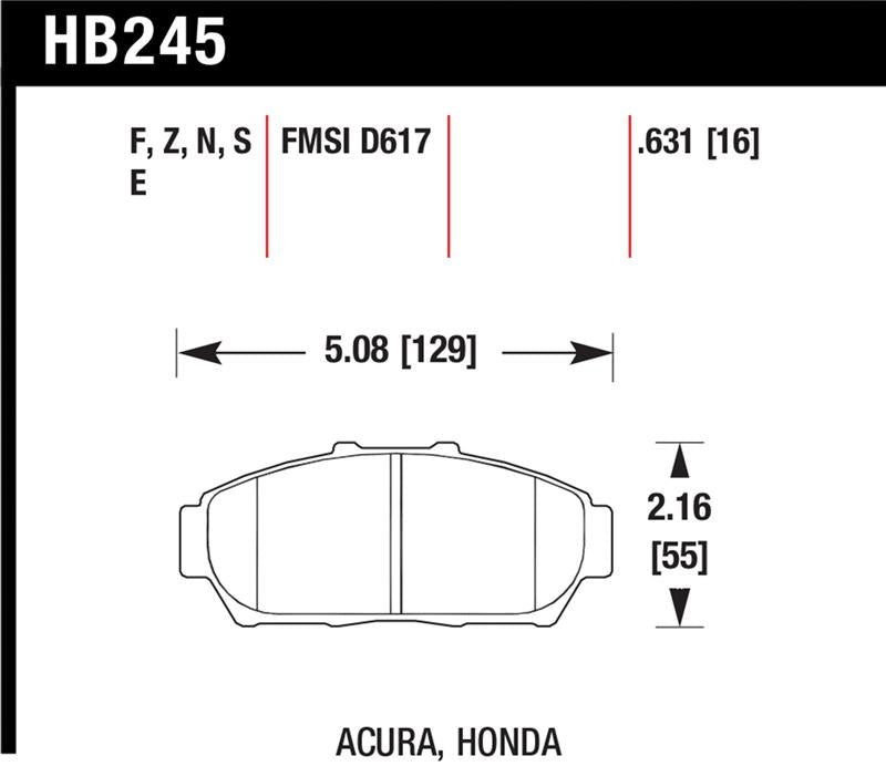 Load image into Gallery viewer, Hawk Performance HB245F.631 HAWK HPS Brake Pad Sets
