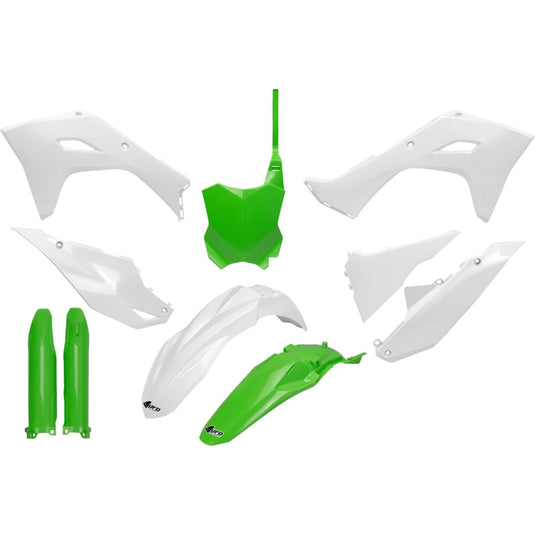 Ufo Plastics KAKIT231F@222 Complete Body Kit - White/Green