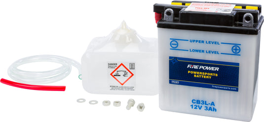 Fire Power CB3L-A Conventional 12V Heavy Duty Battery With Acid Pack