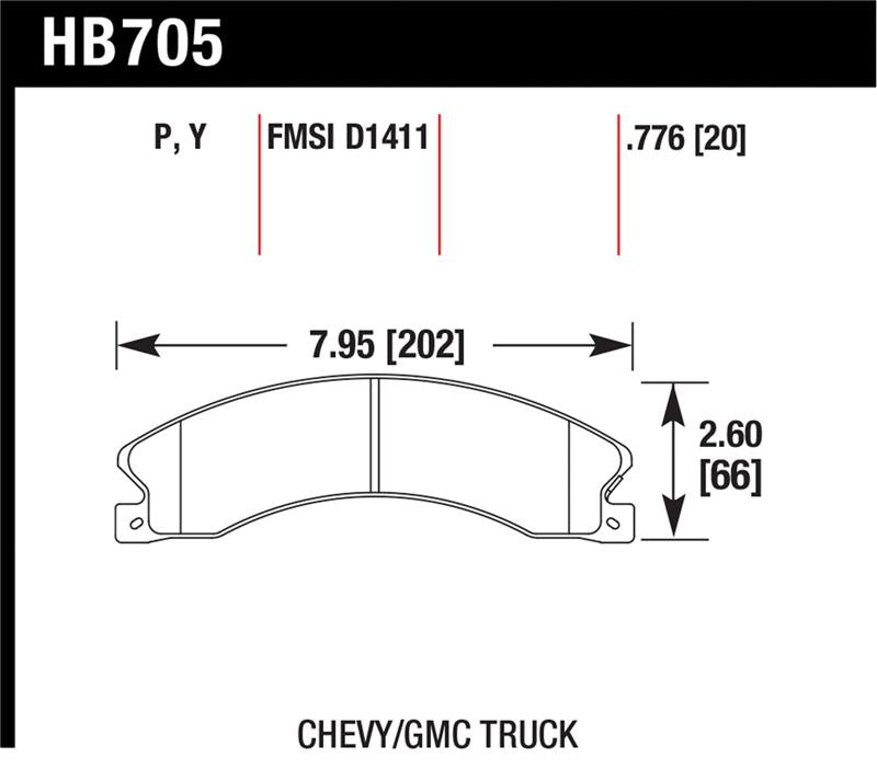 Load image into Gallery viewer, Hawk Performance HB705Y.776 HAWK LTS Brake Pads
