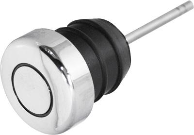 Harddrive 03-0045 Chrome Circle Lined Oil Filler Cap with Short Dipstick