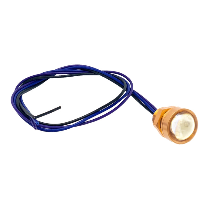 Letric Lighting Co. LLC-RFGS-R Royal Flush 9/16in. OD. G2 LED - Gold with Red LED (2 Wire)