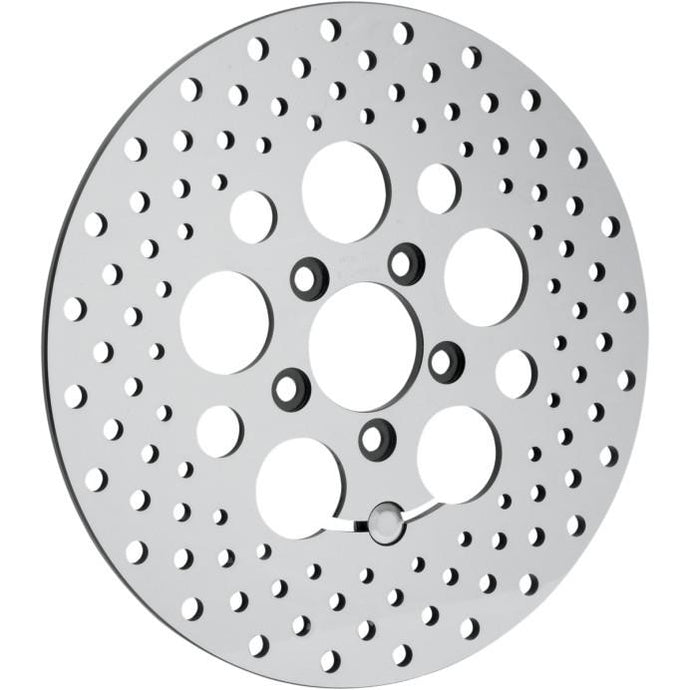 Drag Specialties 1710-1062 Polished Stainless Steel Drilled Brake Rotor