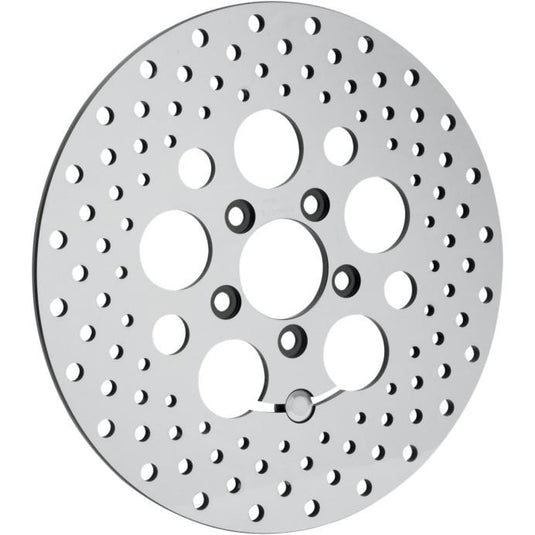 Drag Specialties 1710-1062 Polished Stainless Steel Drilled Brake Rotor