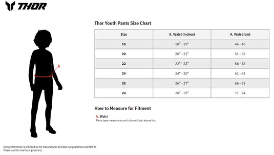 Thor Ridemode Menace Youth Pants (22, Red)