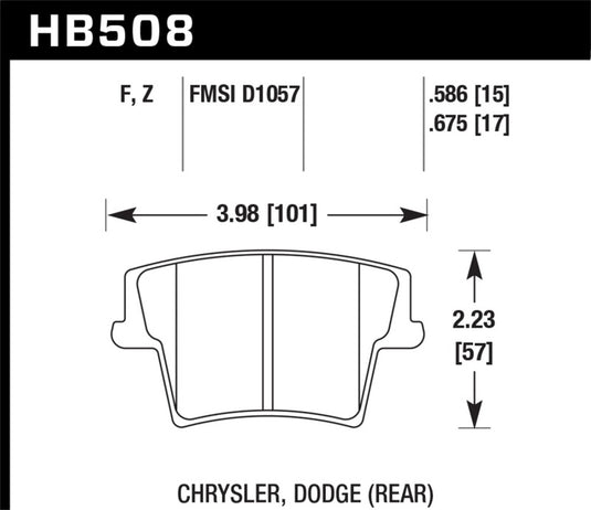 Hawk Performance HB508F.675 HAWK HPS Brake Pad Sets