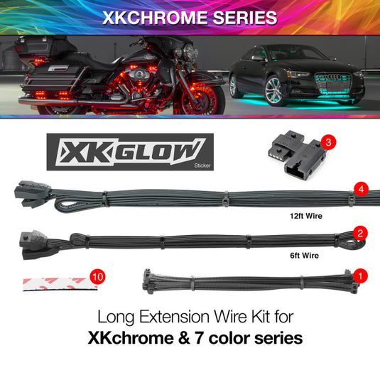 Xkglow XK-4P-WIRE-KIT-CAR XKG Extension Wire