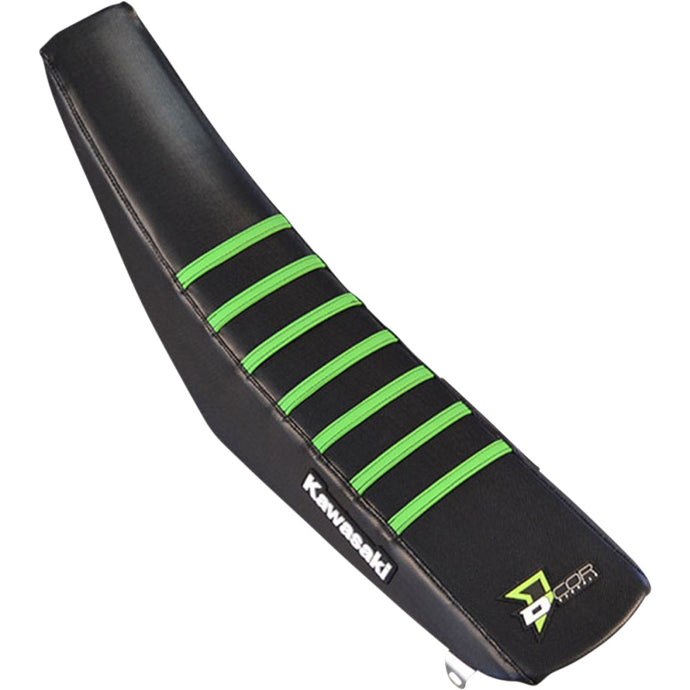 Dcor 30-20-126 Seat Cover - Black Sides - Black Top with Green Ribs