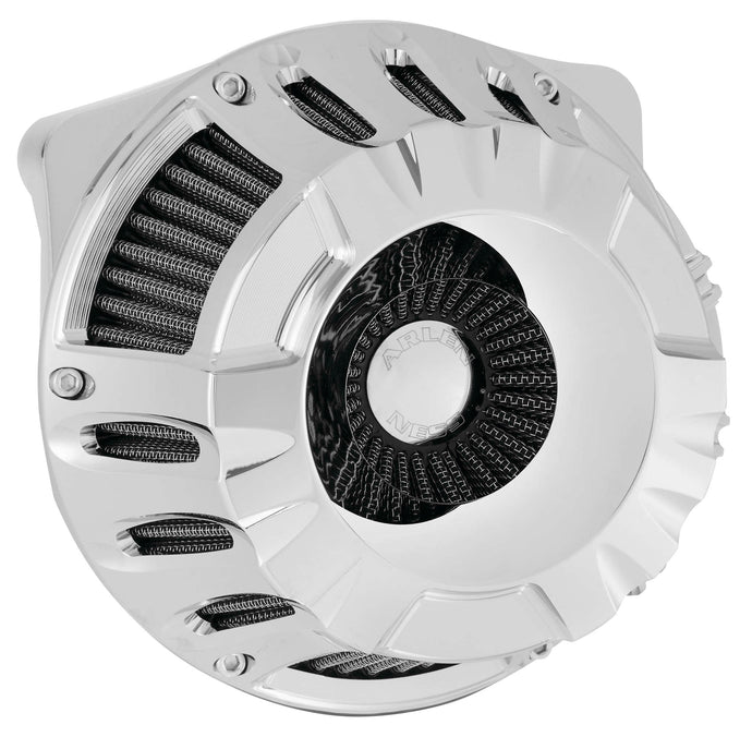 Arlen Ness 18-916 Inverted Series Air Cleaner Kit - Deep Cut - Chrome
