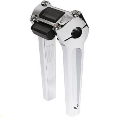 Thrashin Supply Company TSC-8025-3 Straight Handlebar Riser Kit with Gauge Cutout - 8in. - Chrome