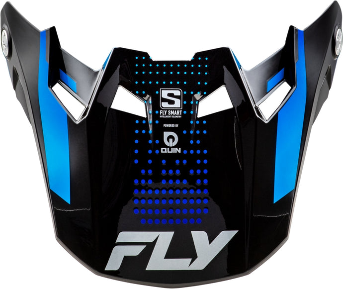 Fly Racing Visor for Formula S Carbon Protocol Helmet - Black Carbon/Blue - Md-Lg