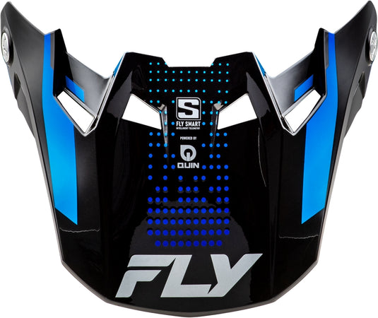 Fly Racing Visor for Formula S Carbon Protocol Helmet - Black Carbon/Blue - XL-2XL