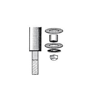 Emgo 20-34851 Mirror Stem Mounting - 5in. Harley Short