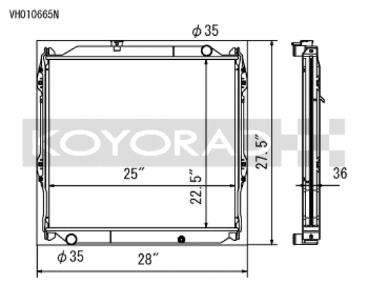 Koyo VH010665N KOY Racing Radiators