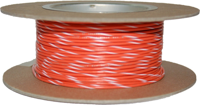 Namz NWR-39-100-20 100-Foot OEM Color Wire Spool - 20 Gauge - Orange/White Stripe