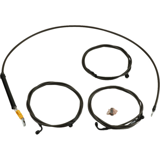La Choppers LA-8059KT-16M Standard Cable/Brake Line Kit - 15in.-17in. Ape Hanger - Midnight