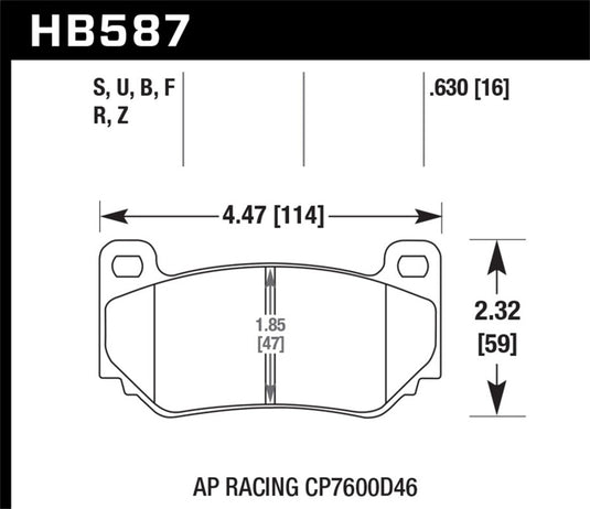 Hawk Performance HB364B.587 HAWK HPS 5.0 Brake Pad Sets