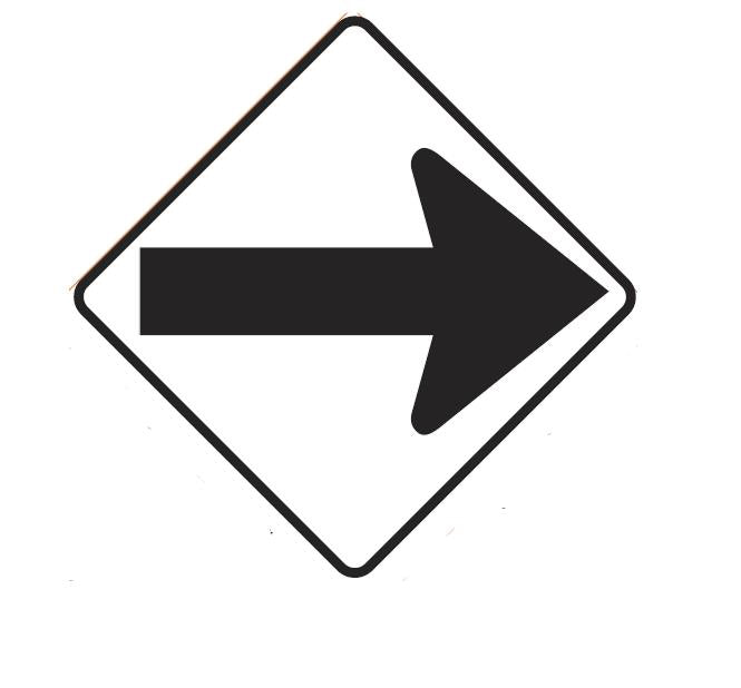 Voss 203 AR5 B&W 5-5/8in.x 5-5/8in. Trail Sign - Black Arrow