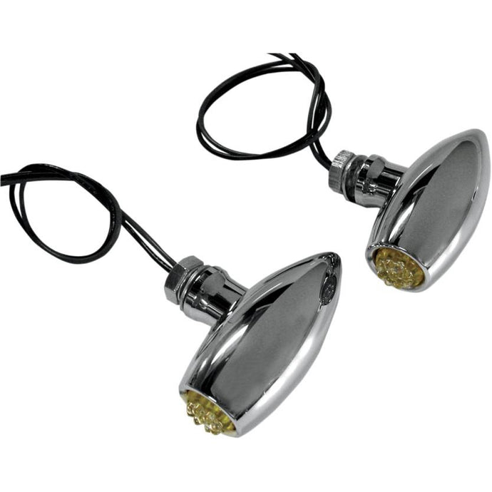 Joker Machine 05-52AC Astro LED Center Mount Marker Lights - Chrome - Amber LED
