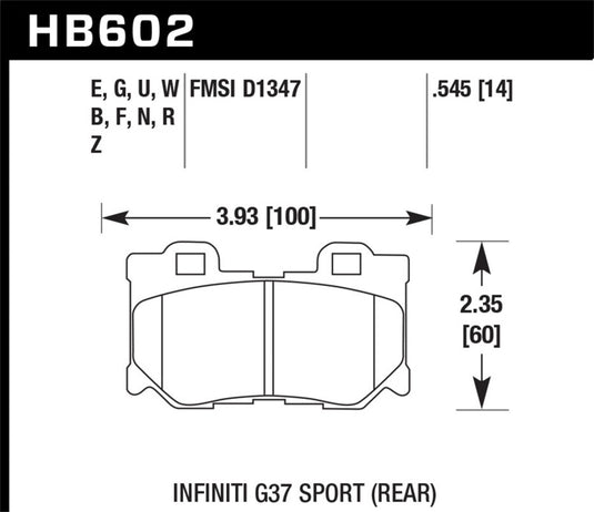 Hawk Performance HB602B.545 HAWK HPS 5.0 Brake Pad Sets