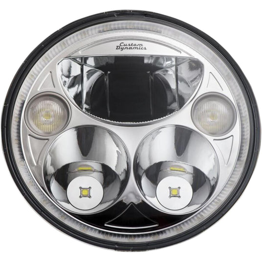 Custom Dynamics CDTB-7-I-C 7in. TruBeam Headlight - Chrome Reflector