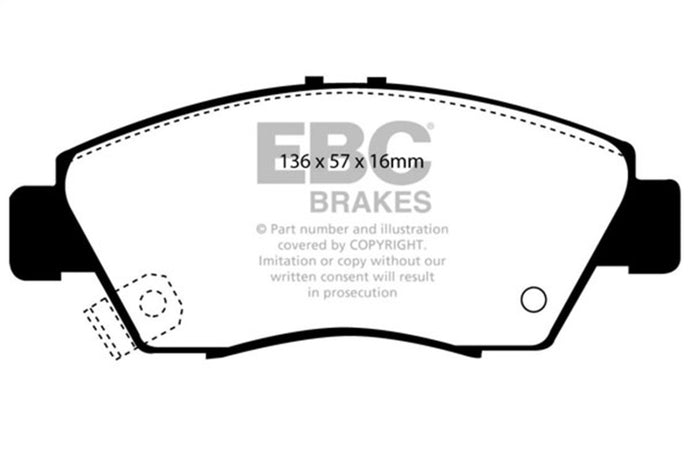 Ebc DP2891 EBC Greenstuff Brake Pad Sets