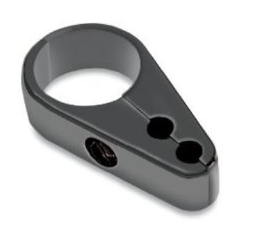 Drag Specialties 0658-0074 Die-Cast Throttle/Idle Dual Cable Clamp - 1in. - Black