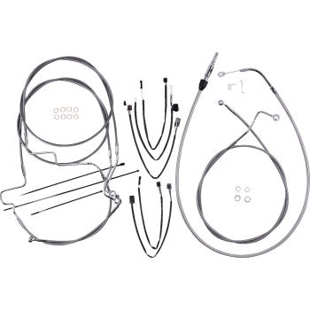 Magnum 5891191 XR Stainless Dot Handlebar Installation Kit - 12in-14in. - Chrome Fittings