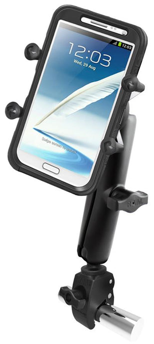 Ram Mounts RAM-B-149Z-UN10U Tough-Claw Base with Long Double Socket Arm with Universal Grip Phone Holder