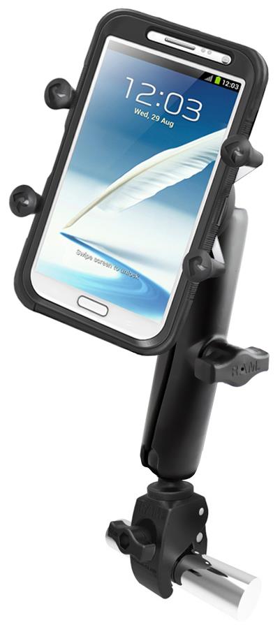 Ram Mounts RAM-B-149Z-UN10U Tough-Claw Base with Long Double Socket Arm with Universal Grip Phone Holder