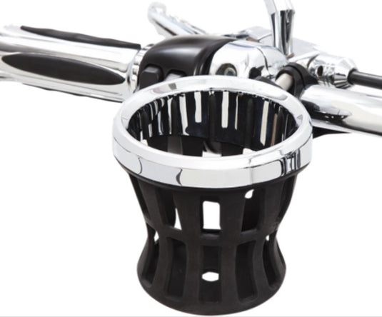 Ciro 50415 Drink Holder with 1 1/4in. Handlebar Mount - Chrome