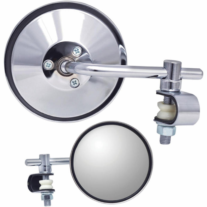 Parts Unlimited 0640-0964 Universal Clamp-On Mirror - 4in. Stem