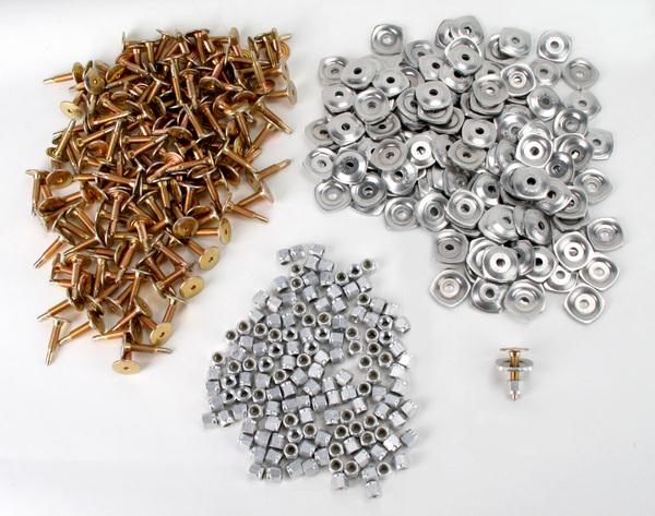 Stud Boy 2166-K6 Power Point Carbide Push-Through Kit with Studs and Aluminum Power Plate Backer - 1.375in. Length