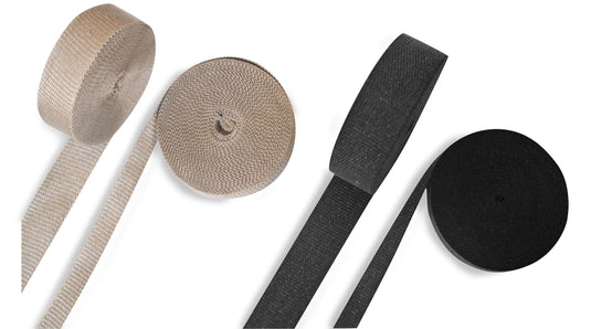 Helix Racing Products 526-1000 Fiberglass Exhaust Wrap - 1in. x 25ft. - Black