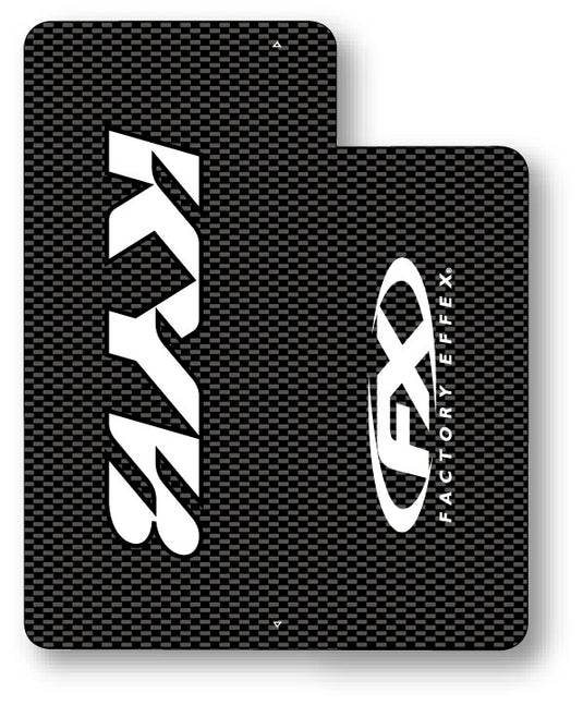 Factory Effex 10-38012 Full Wrap Carbon Fiber Upper Fork Graphic Kit - Kawaski - White